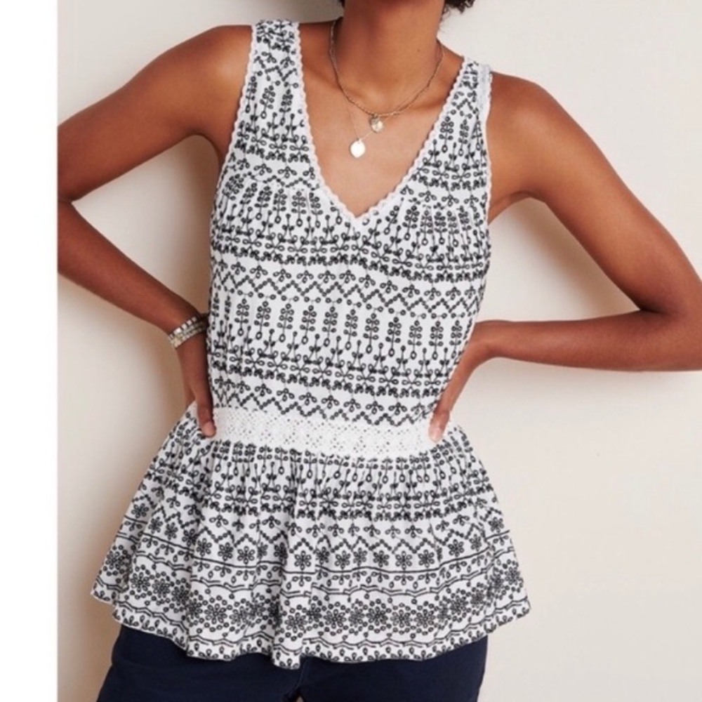 Maeve/Anthropologie Peplum Top - Picture 9 of 9